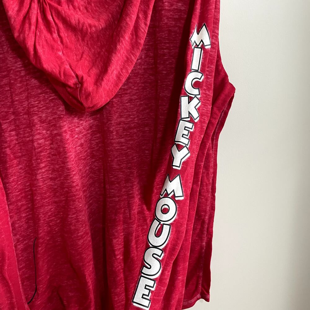 Disney Parks mickey mouse oversized red pullover hoodie women's size XXL top - Picture 6 of 7